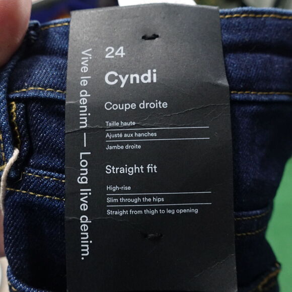 NWT FRANK AND OAK CYNDI STRAIGHT FIT DENIM BLUE JEANS WOMENS SIZE 24 NEW! - Picture 10 of 12